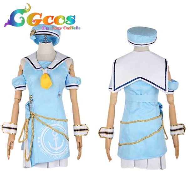 画像8: プロジェクトセカイ カラフルステージ！ feat. 初音ミク　桐谷遥　セイラーキャプテン　思い出はドーナツとともに　コスプレ衣装 (8)