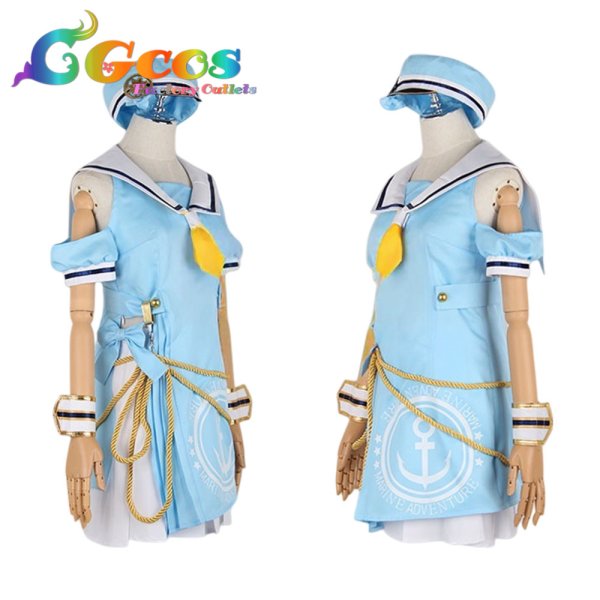 画像9: プロジェクトセカイ カラフルステージ！ feat. 初音ミク　桐谷遥　セイラーキャプテン　思い出はドーナツとともに　コスプレ衣装 (9)