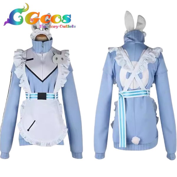 画像2: バーチャルYouTuber　VTuber　兎咲ミミ　ジャージメイド　コスプレ衣装 (2)