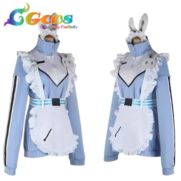 画像3: バーチャルYouTuber　VTuber　兎咲ミミ　ジャージメイド　コスプレ衣装 (3)