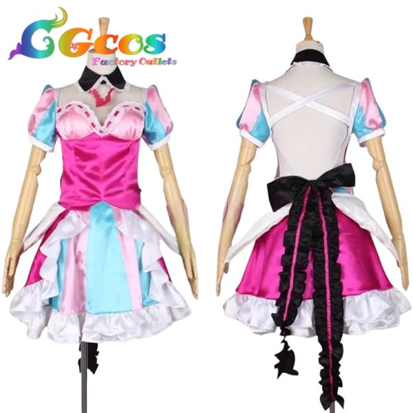 画像1: マクロスΔ　マキナ・中島　ステージ衣装「ブラウ・ブルーメ」　コスプレ衣装 (1)