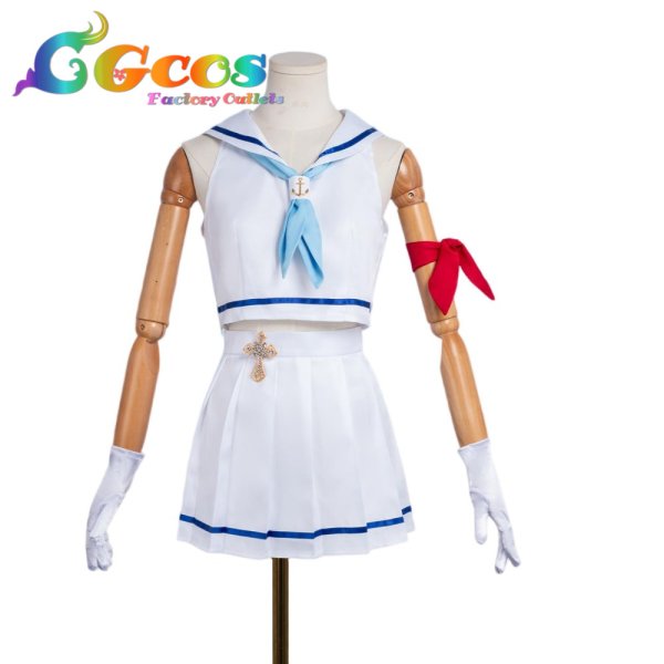 画像1: ソードアート・オンライン　アスナ　セーラー服　コスプレ衣装 (1)