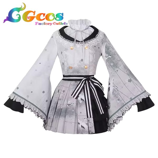 画像1: プロジェクトセカイ カラフルステージ！ feat. 初音ミク　草薙寧々　和風ロリータファッション　コスプレ衣装 (1)