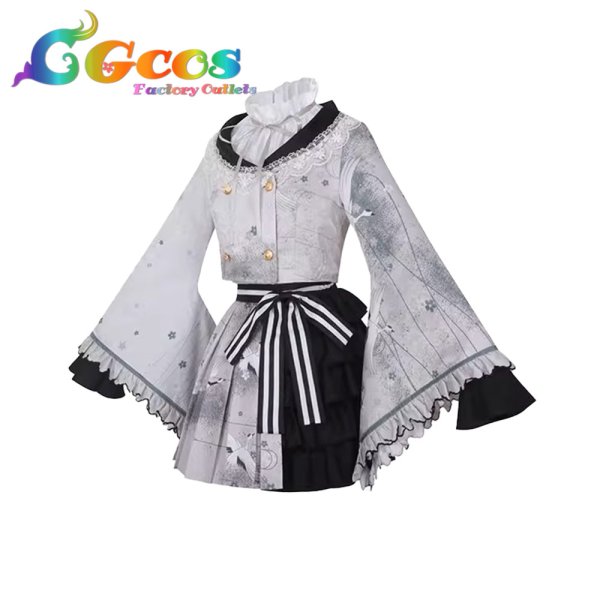 画像2: プロジェクトセカイ カラフルステージ！ feat. 初音ミク　草薙寧々　和風ロリータファッション　コスプレ衣装 (2)