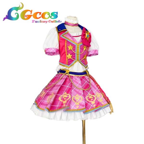 画像2: アイカツスターズ!　虹野ゆめ　ドレスラバーチャーム　コスプレ衣装 (2)