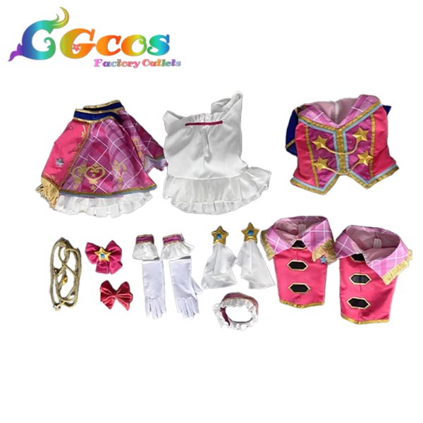 画像4: アイカツスターズ!　虹野ゆめ　ドレスラバーチャーム　コスプレ衣装 (4)