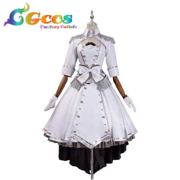画像1: デート・ア・ライブ　時崎狂三　白の女王　コスプレ衣装 (1)