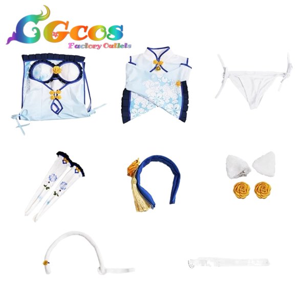 画像4: ネコぱら　バニラ　チャイナドレス　コスプレ衣装 (4)