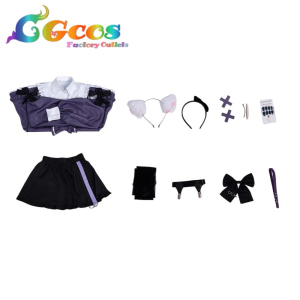 画像3: プロジェクトセカイ カラフルステージ！ feat. 初音ミク　東雲絵名　キャットラビング　コスプレ衣装 (3)