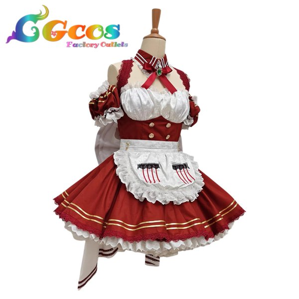 画像2: バーチャルYouTuber　VTuber　宝鐘マリン　メイド　あくありうむ。　コスプレ衣装 (2)