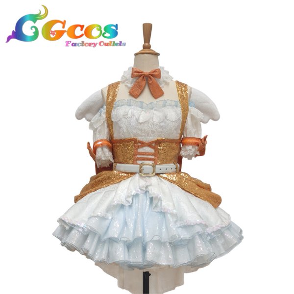 画像1: ラブライブ! School idol project　小泉花陽　Dancing stars on me!　まるごとみかん　コスプレ衣装 (1)