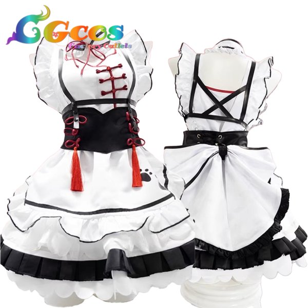画像3: バーチャルYouTuber　VTuber　花芽なずな　チャイナメイド　コスプレ衣装 (3)