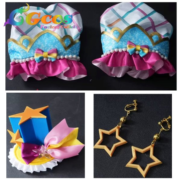 画像2: アイカツスターズ!　虹野ゆめ　レインボースカイ　コスプレ衣装 (2)