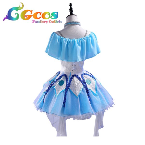 画像2: ラブライブ！サンシャイン!!　Aqours　高海千歌　熱くなっちゃう/WATER BLUE NEW WORLD　覚醒後　コスプレ衣装 (2)