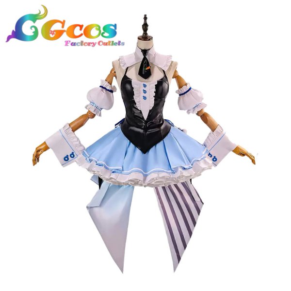 画像1: バーチャルYouTuber　VTuber　兎田ぺこら　フリフリバニードレス　コスプレ衣装 (1)