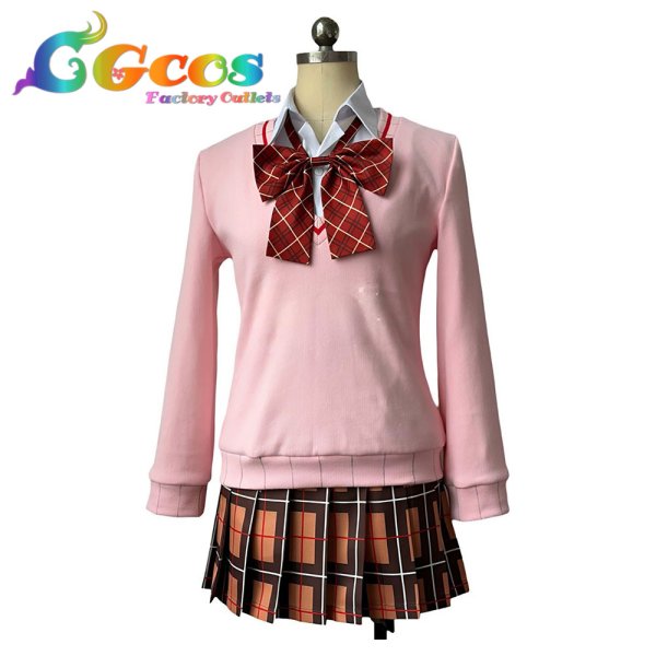 画像4: バーチャルYouTuber　Vtuber　家長むぎ　高校制服　コスプレ衣装 (4)