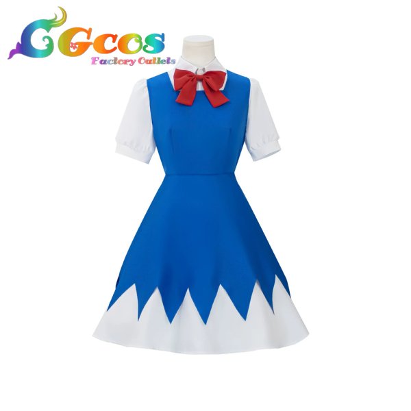 画像1: 東方Project　チルノ　コスプレ衣装 (1)
