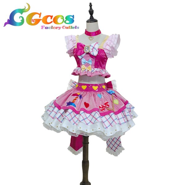 画像1: アイカツスターズ!　虹野ゆめ　ガーリーアイランド　コスプレ衣装 (1)