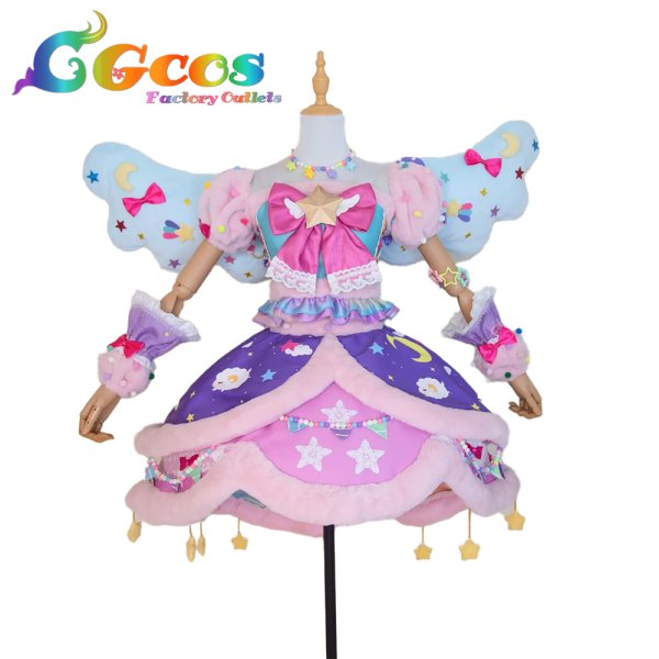 画像1: アイカツスターズ!　花園きらら　スイートドリームスコーデ　コスプレ衣装 (1)