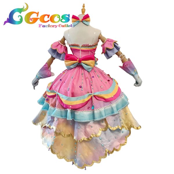 画像2: アイカツスターズ!　虹野ゆめ　レインボーエトワールコーデ　コスプレ衣装 (2)