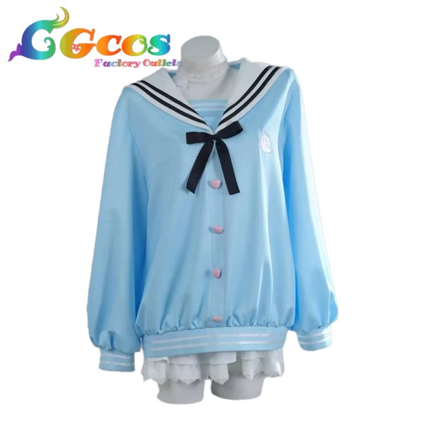 画像1: バーチャルYouTuber　VTuber　Mint Fantome(ミント・ファントーム)　夏服　コスプレ衣装 (1)