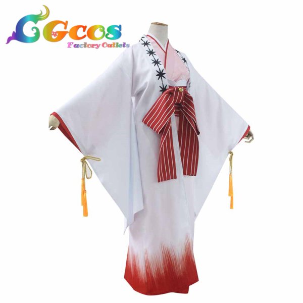 画像3: 文豪ストレイドッグス 泉鏡花 夜叉白雪 着物 コスプレ衣装 (3)