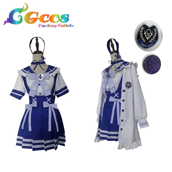 画像2: バーチャルYouTuber VTuber 湊あくあ コスプレ衣装 (2)