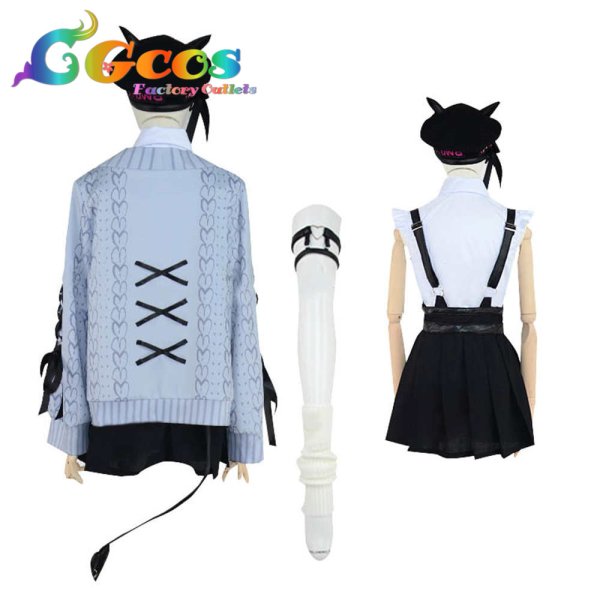 画像3: バーチャルYouTuber Vtuber 常闇トワ ガーリー系 コスプレ衣装 (3)