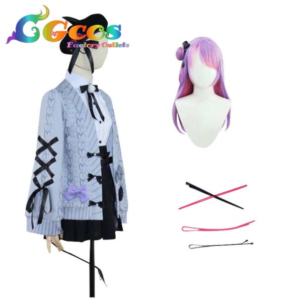 画像2: バーチャルYouTuber Vtuber 常闇トワ ガーリー系 コスプレ衣装 (2)