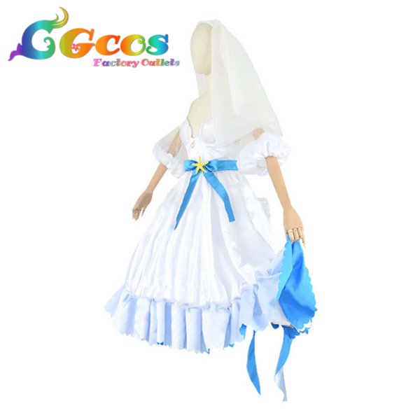 画像2: バーチャルYouTuber VTuber ガウル・グラ がうる・ぐら 花嫁 コスプレ衣装 (2)