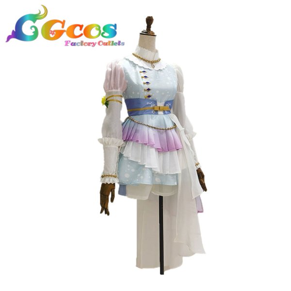 画像2: プロジェクトセカイ カラフルステージ！ feat. 初音ミク　白石杏　春立つ乙女の羽衣　おつかい中の出会い　コスプレ衣装 (2)