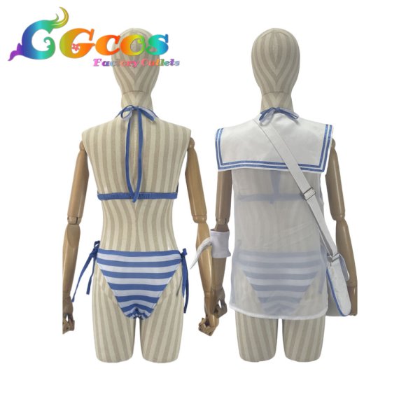 画像4: ブルーアーカイブ　和楽チセ　水着　コスプレ衣装 (4)