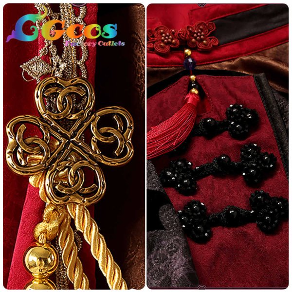 画像4: バーチャルYouTuber VTuber 葛葉(くずは) チャイナ服 コスプレ衣装 (4)