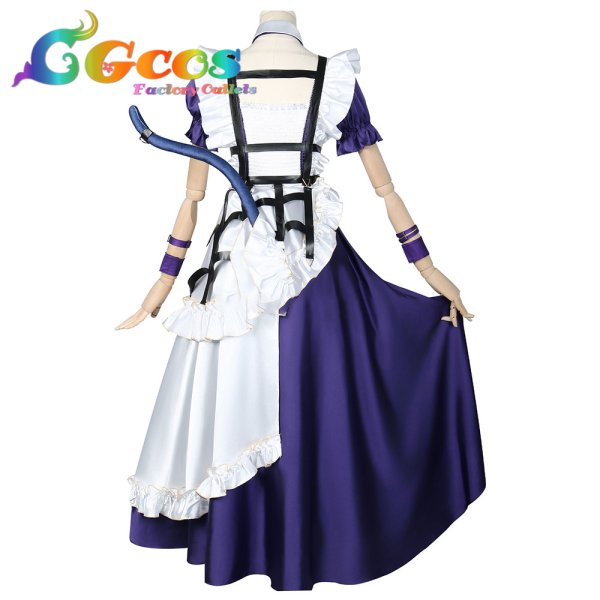 画像2: バーチャルYouTuber Vtuber Meloco Kyoran (狂蘭 メロコ) メイド服 コスプレ衣装 (2)