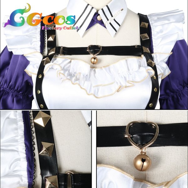 画像3: バーチャルYouTuber Vtuber Meloco Kyoran (狂蘭 メロコ) メイド服 コスプレ衣装 (3)