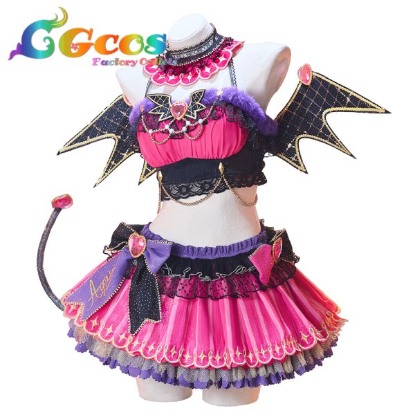 画像2: ラブライブ!サンシャイン!! 津島善子 小悪魔編 堕天使コーディネート コスプレ衣装 (2)