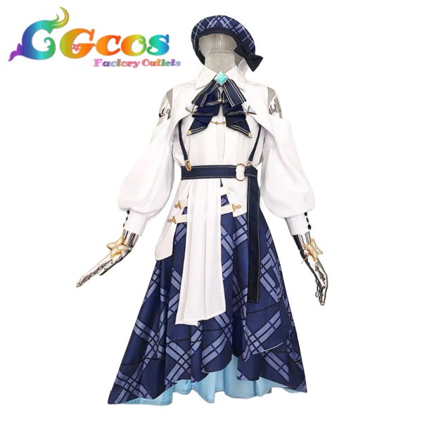 画像1: バーチャルYouTuber　VTuber　湊あくあ　Blue Journey　コスプレ衣装 (1)