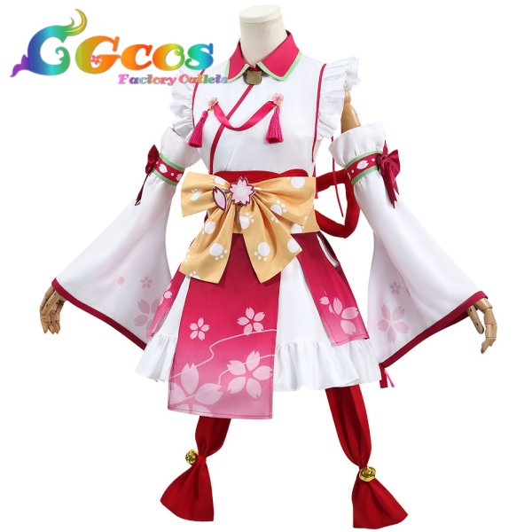 画像2: バーチャルYouTuber　Vtuber　さくらみこ　巫女衣装　コスプレ衣装 (2)