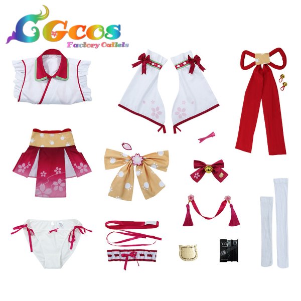 画像6: バーチャルYouTuber　Vtuber　さくらみこ　巫女衣装　コスプレ衣装 (6)