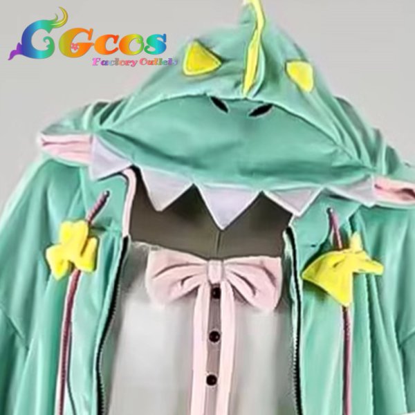 画像2: バーチャルYouTuber　VTuber　角巻わため　恐竜パジャマ　コスプレ衣装 (2)