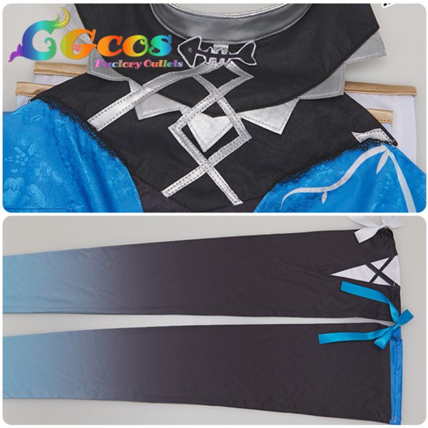 画像4: バーチャルYouTuber　VTuber　Gawr Gura（がうる・ぐら）　チャイナ　コスプレ衣装 (4)