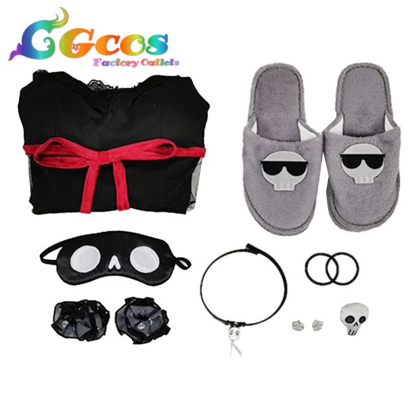 画像5: バーチャルYouTuber VTuber 森美声 ネグリジェ衣装 コスプレ衣装 (5)