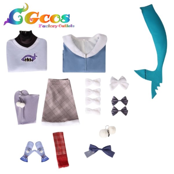 画像6: バーチャルYouTuber　VTuber　がうる・ぐら　Gawr Gura　2025新春　コスプレ衣装 (6)