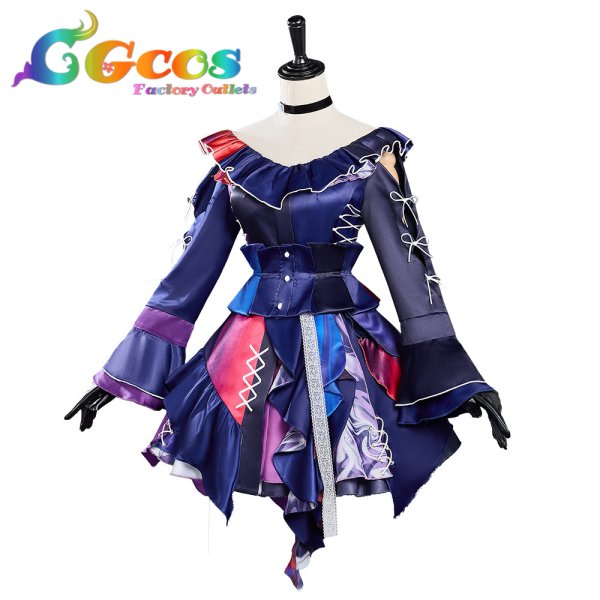 画像2: プロジェクトセカイ カラフルステージ！ feat. 初音ミク　暁山瑞希　 10th Single　エンパープル/化けの花　コスプレ衣装 (2)