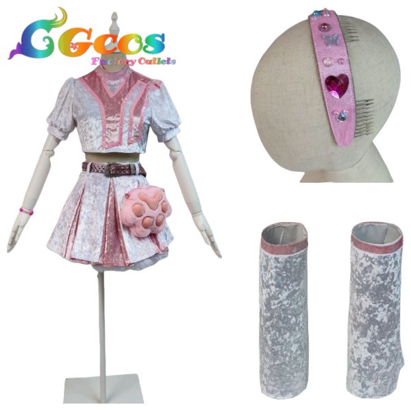 画像4: ラブライブ！サンシャイン!!　わいわいわい　黒澤ルビィ　peace piece pizza　コスプレ衣装 (4)