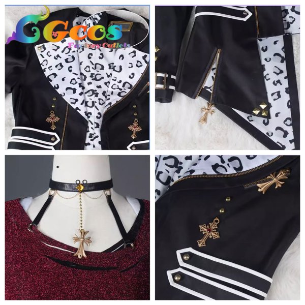 画像4: あんさんぶるスターズ！　デッドマンズ　ROCK ROAR　朔間零　蓮巳敬人　大神晃牙　鬼龍紅郎　コスプレ衣装 (4)