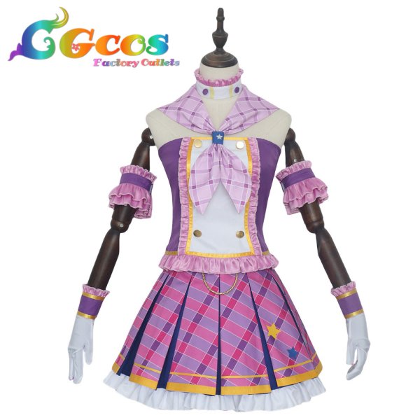 画像1: アイカツ!　紫吹蘭　パープルトルテ　コスプレ衣装 (1)