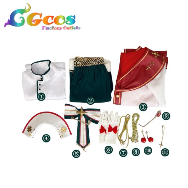 画像4: あんさんぶるスターズ！　紫之創　キャロル＊白雪と聖夜のスターライトフェスティバル　コスプレ衣装 (4)