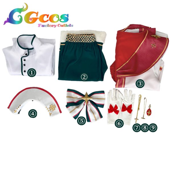 画像4: あんさんぶるスターズ！　天満光　仁兎なずな　真白友也　キャロル＊白雪と聖夜のスターライトフェスティバル　コスプレ衣装 (4)