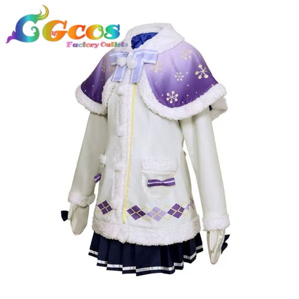 画像2: プロジェクトセカイ カラフルステージ！ feat. 初音ミク　鳳えむ　もこもこスノーコート　コスプレ衣装 (2)